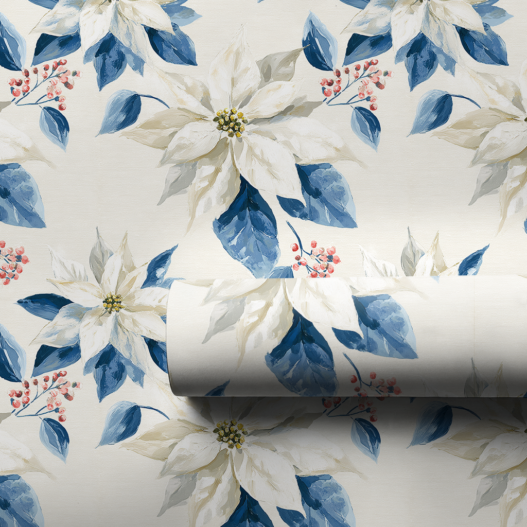 Winter Poinsettia - Wrapping Paper