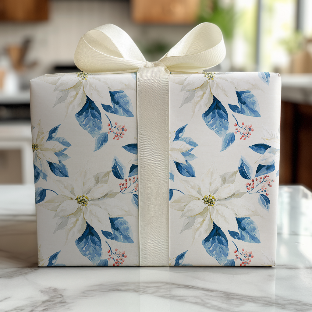 Winter Poinsettia - Wrapping Paper