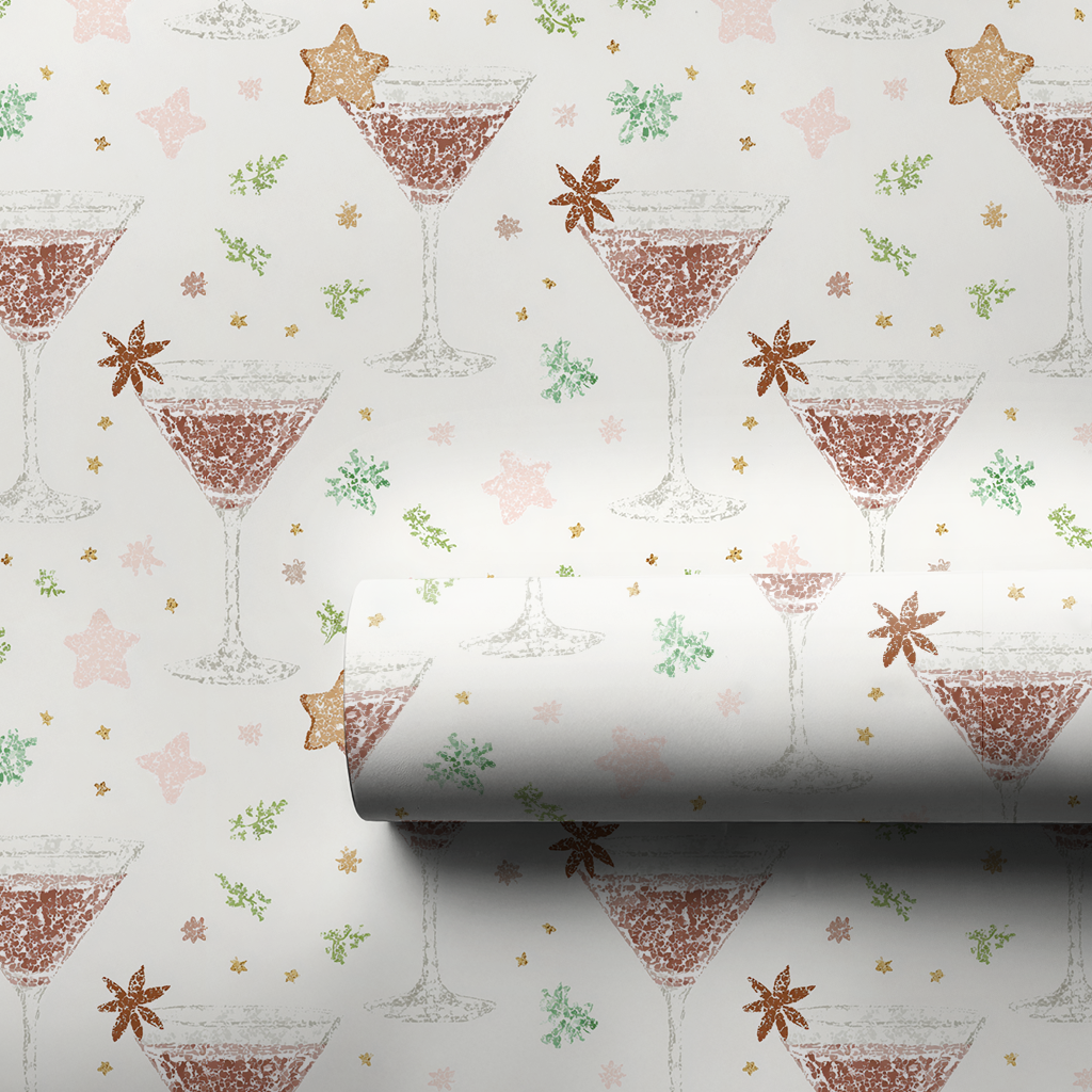 Gingerbread Martini - Wrapping Paper