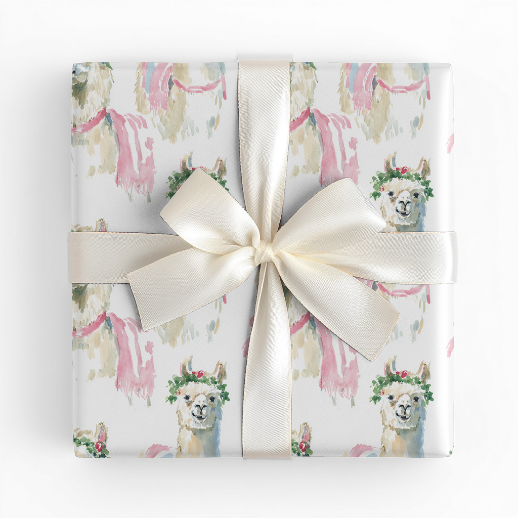 Noel Llama-Wrapping Paper