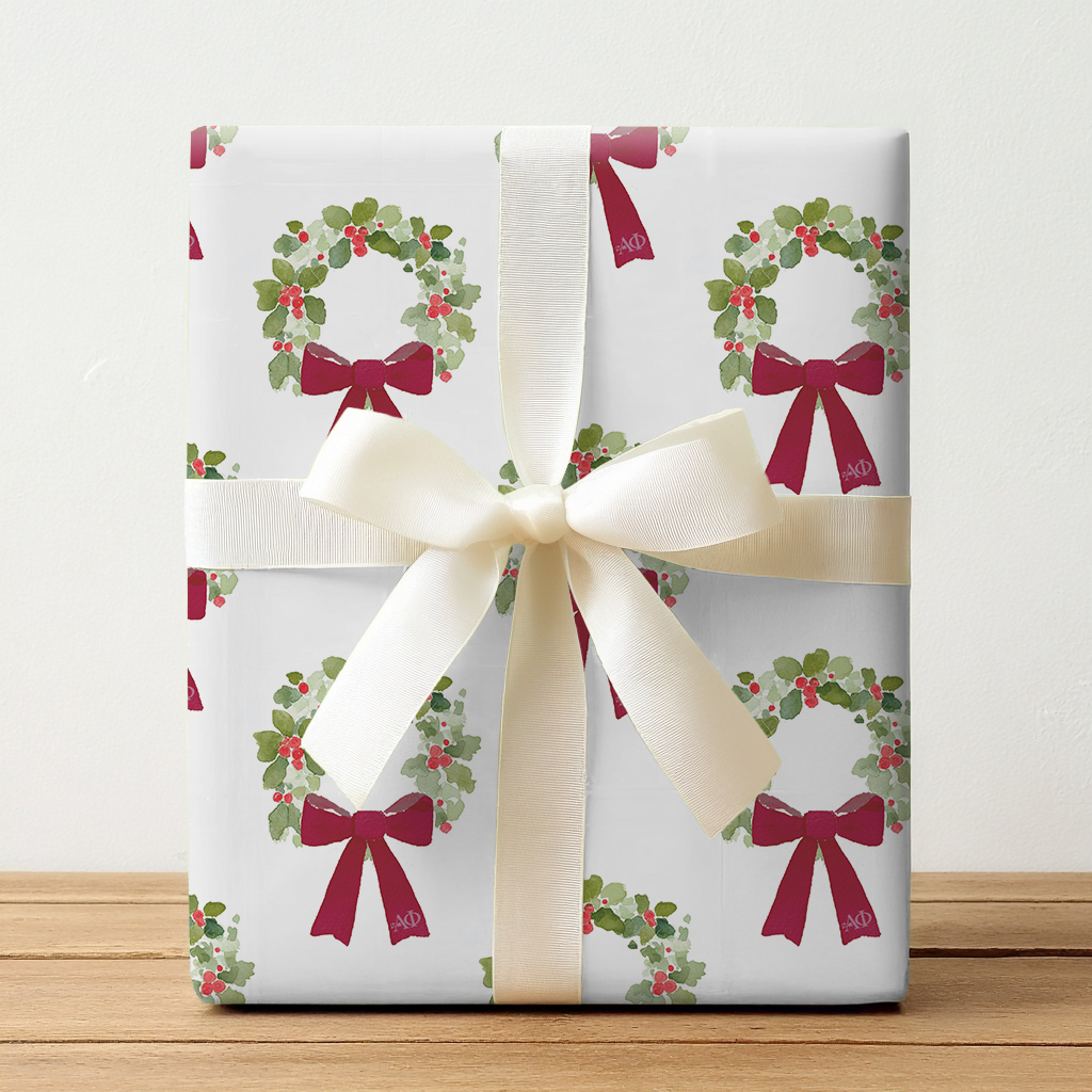 Alpha Phi Holiday Ring - Wrapping Paper