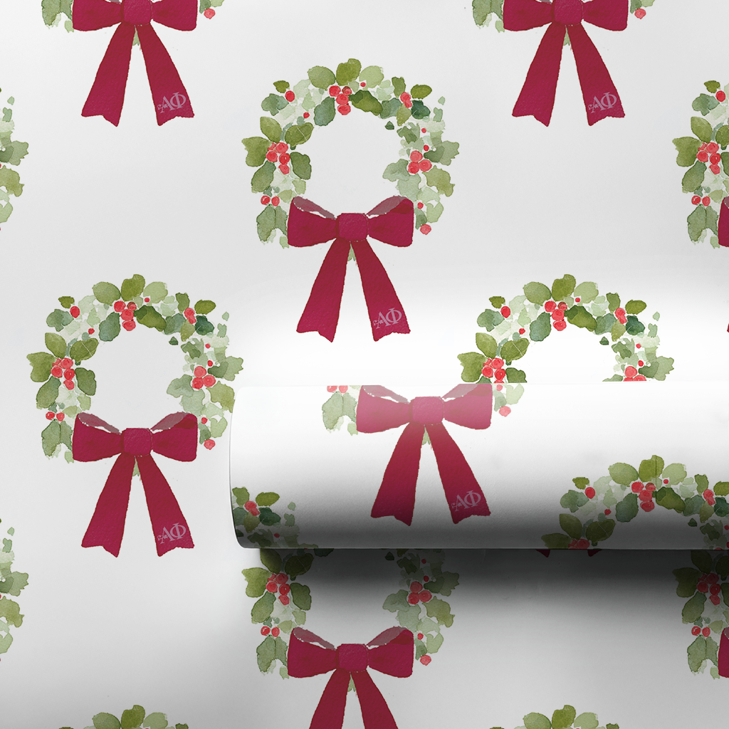 Alpha Phi Holiday Ring - Wrapping Paper