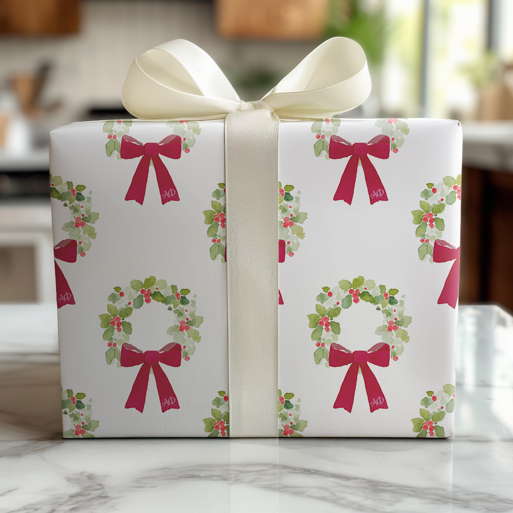 Alpha Phi Holiday Ring - Wrapping Paper