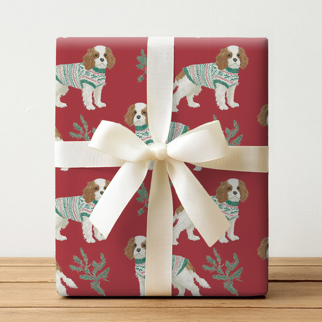 Cozy Cavalier Christmas - Wrapping Paper