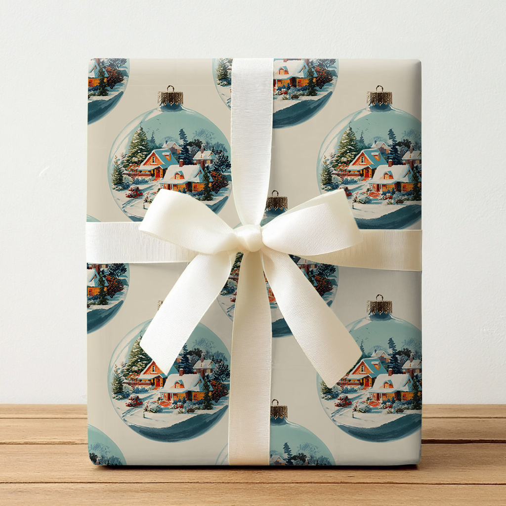 Snowy Hearth Ornament - Wrapping Paper