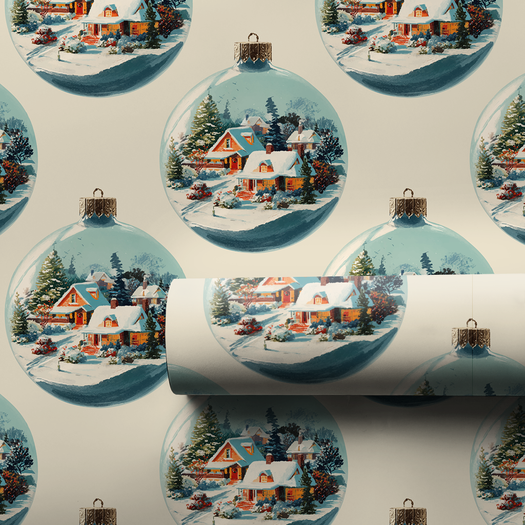 Snowy Hearth Ornament - Wrapping Paper