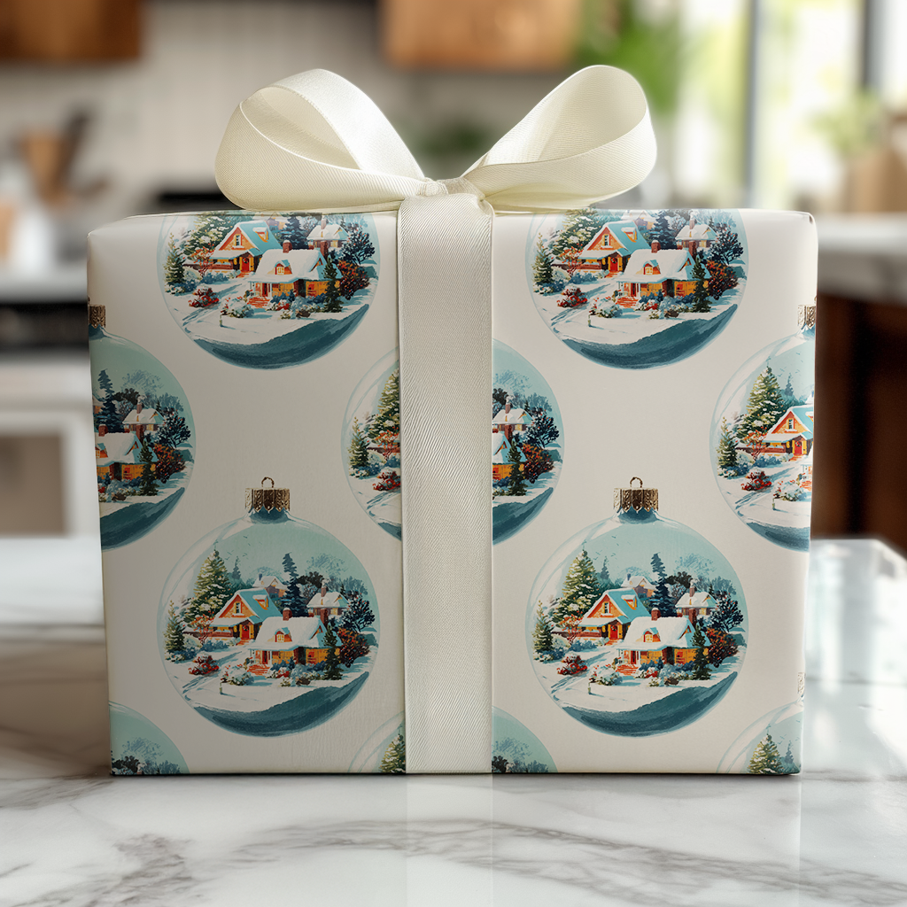 Snowy Hearth Ornament - Wrapping Paper
