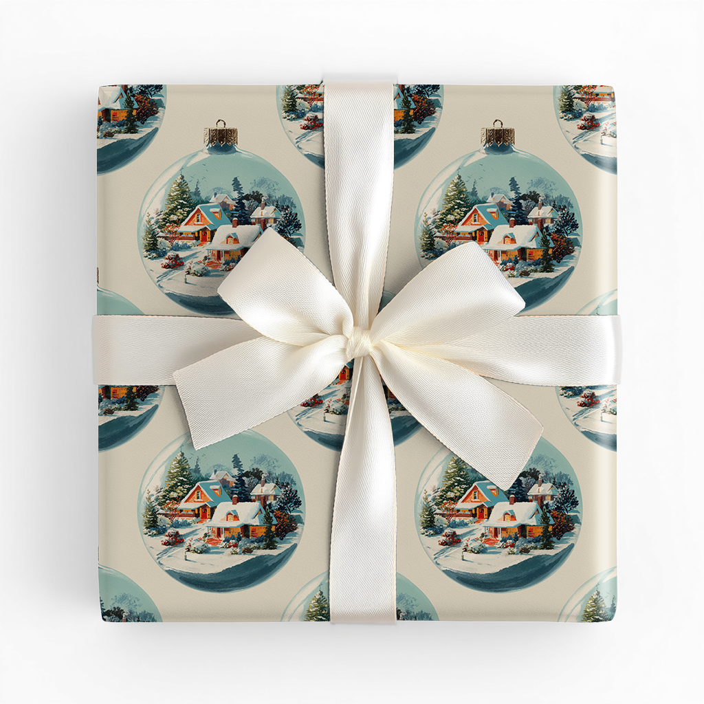 Snowy Hearth Ornament - Wrapping Paper