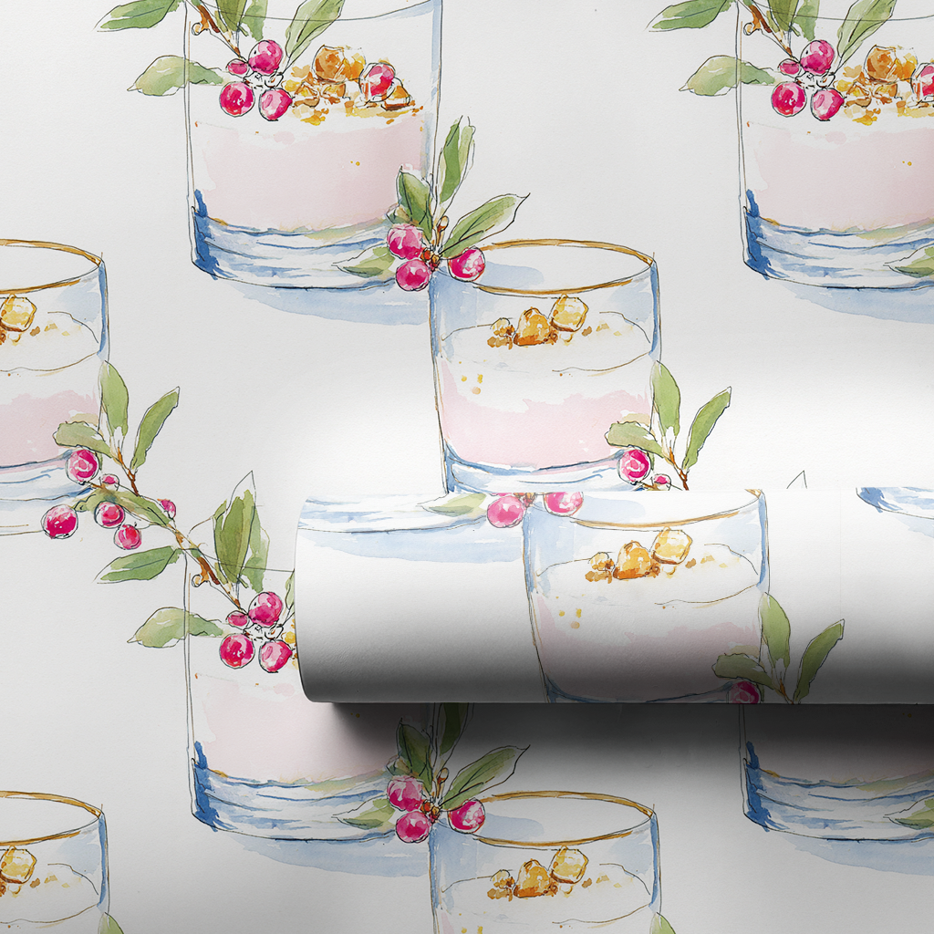 Bubbly Under the Mistletoe - Wrapping Paper