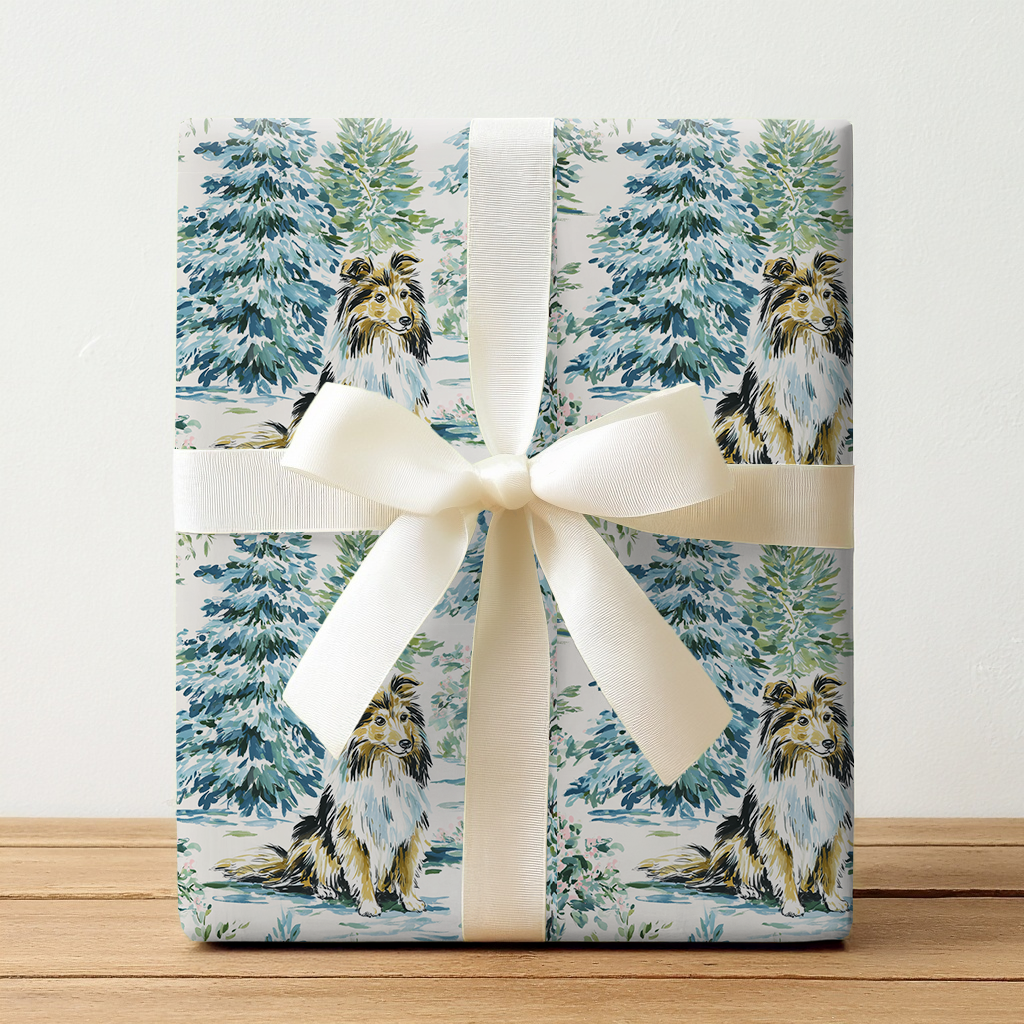 Sheltie Woods - Wrapping Paper