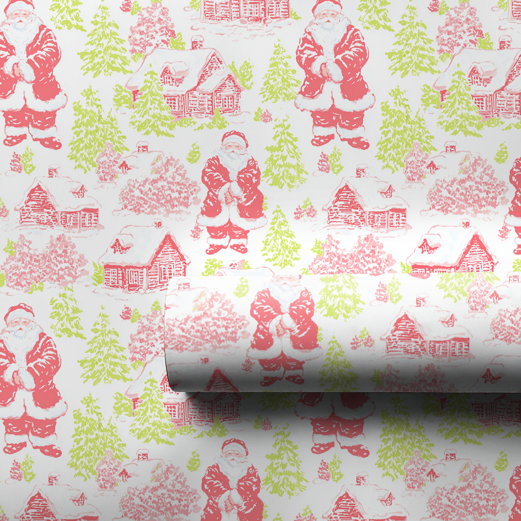 Neon Claus - Wrapping Paper