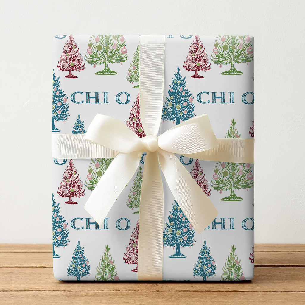 Chi Omega Winter Pines - Wrapping Paper