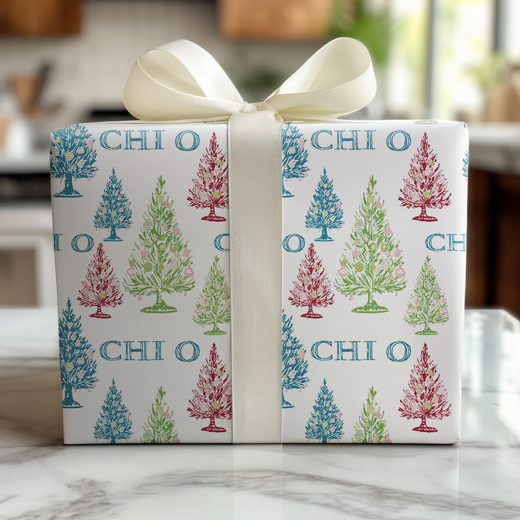 Chi Omega Winter Pines - Wrapping Paper