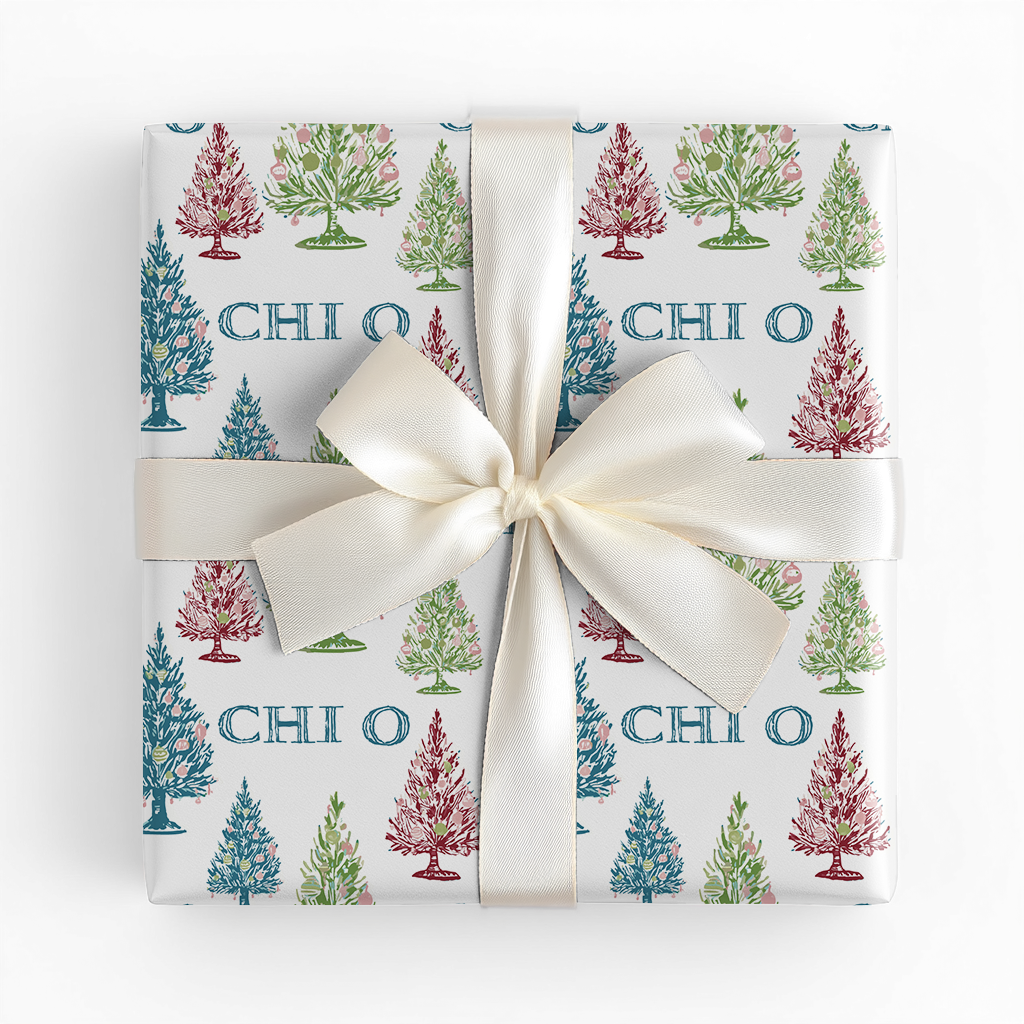 Chi Omega Winter Pines - Wrapping Paper