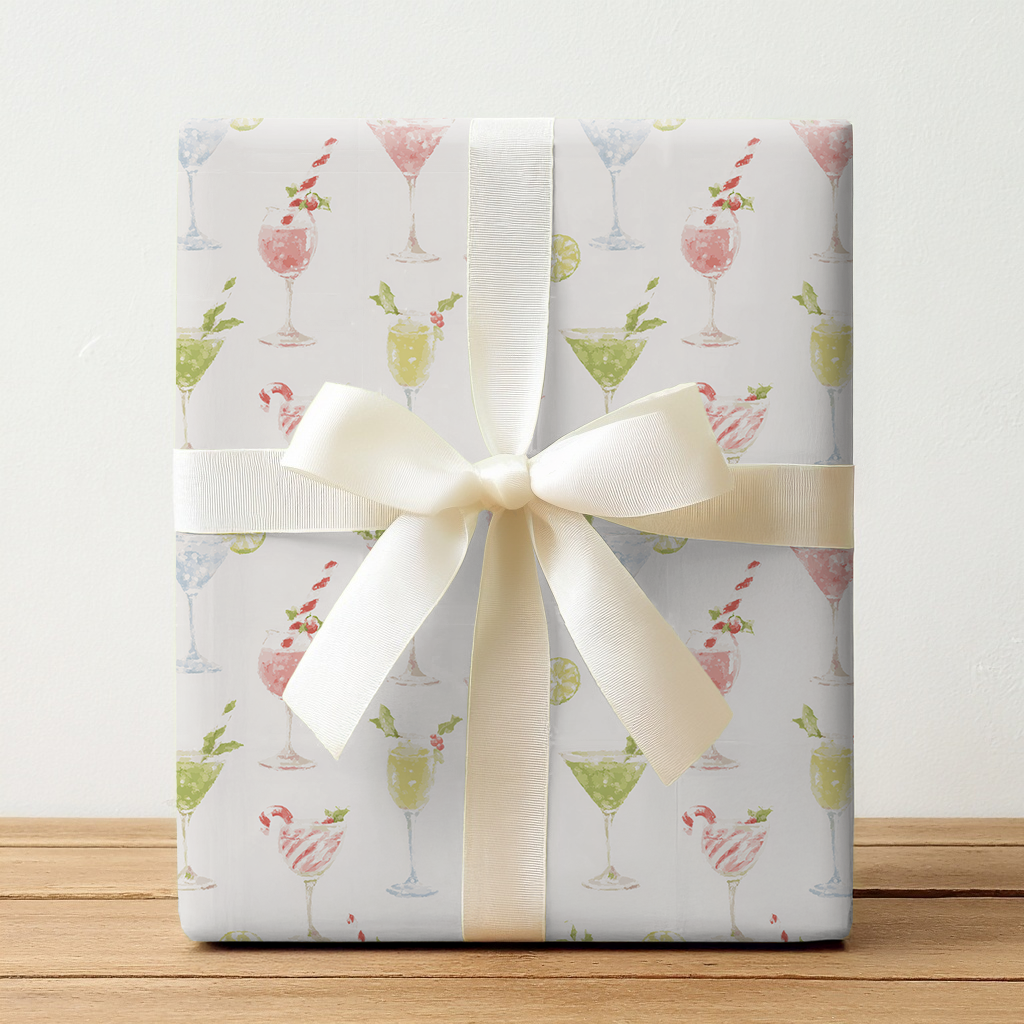 Candy Cane Martinis - Wrapping Paper