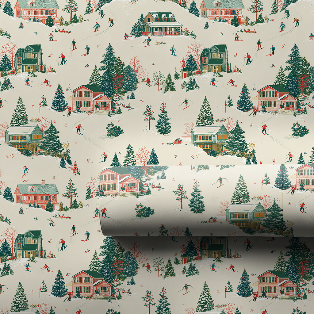 Ski Lodge Christmas - Wrapping Paper