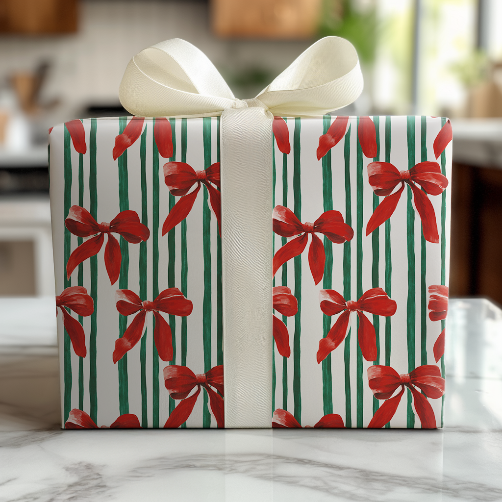 Bowtiful Stripes - Wrapping Paper