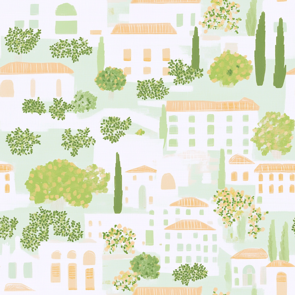 Italian Village Wallpaper