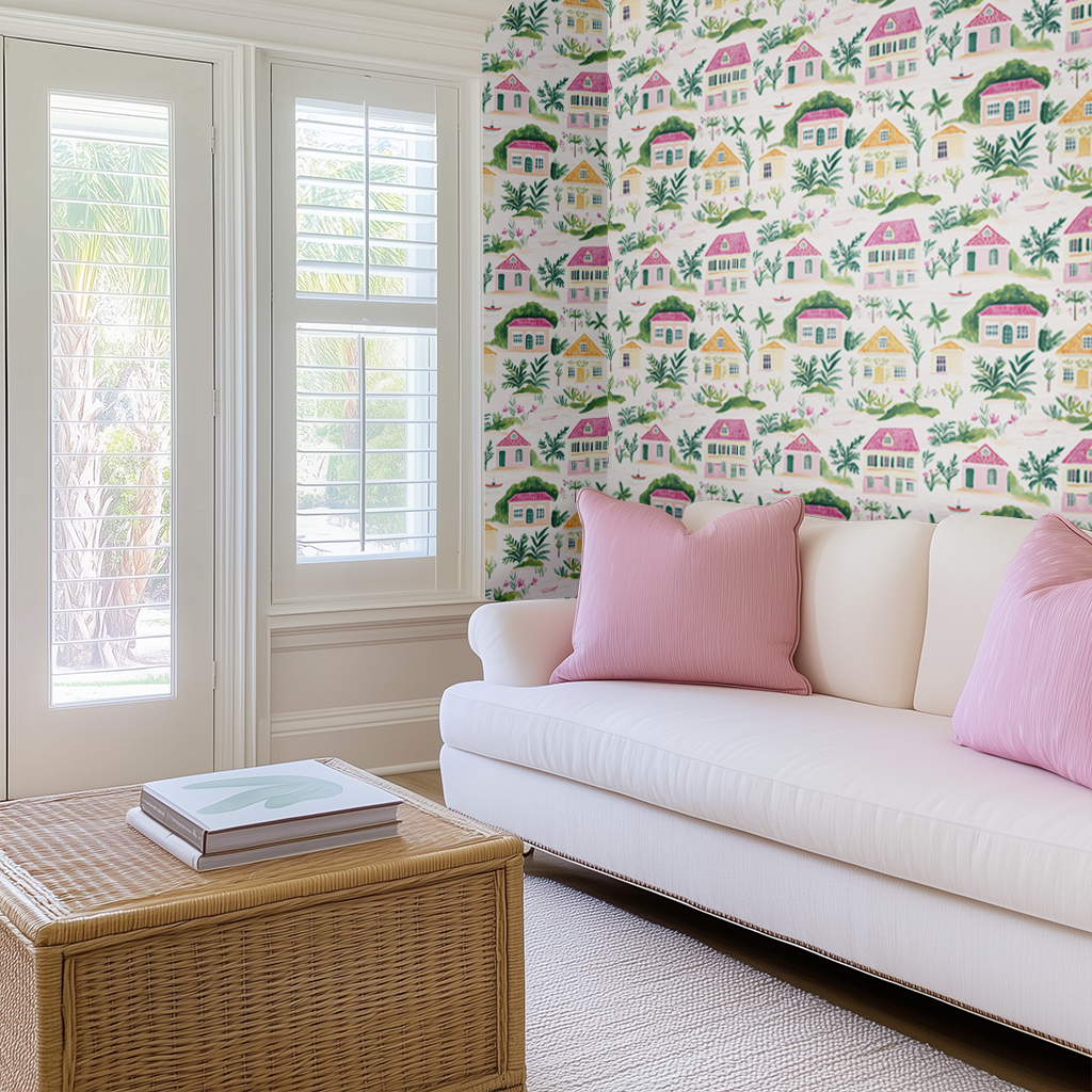 Seaside Village Wallpaper