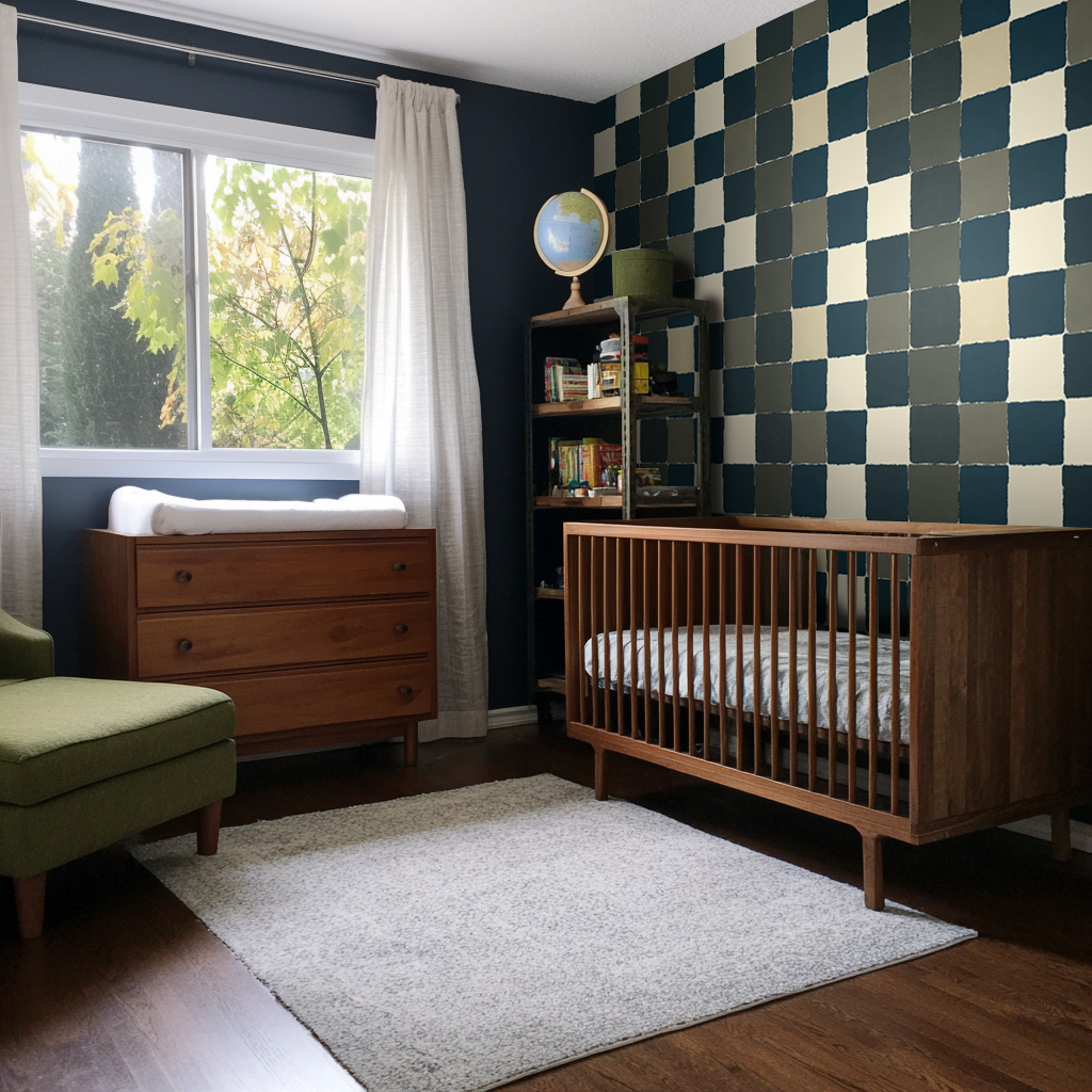 Letterman Check Wallpaper