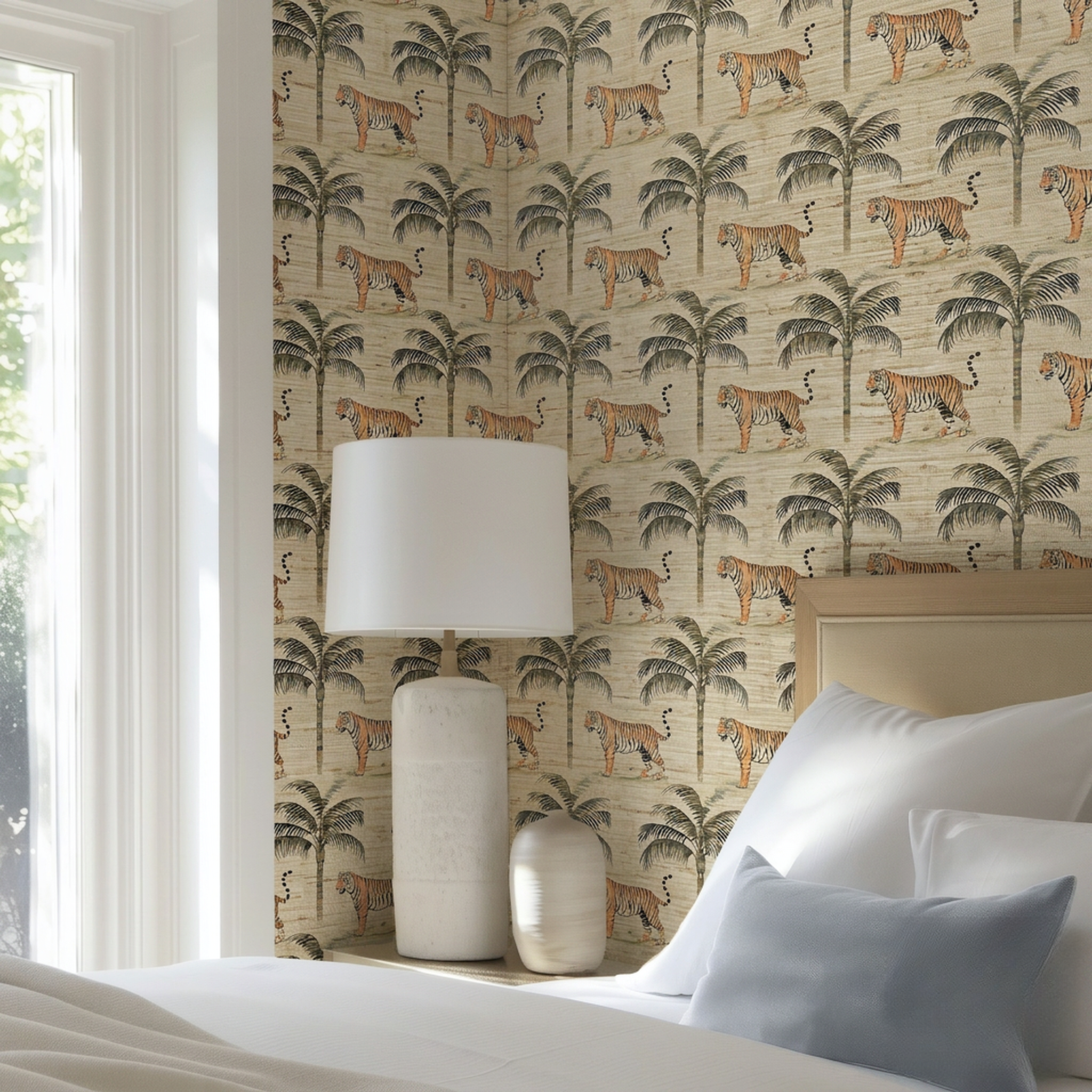 Sundown Sahara Faux Grasscloth Wallpaper