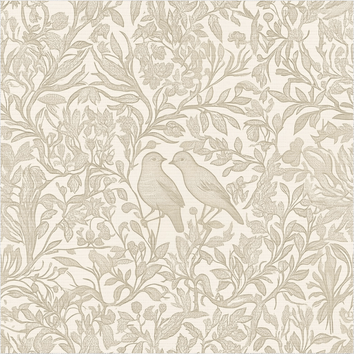Birdsong Faux Grasscloth Wallpaper