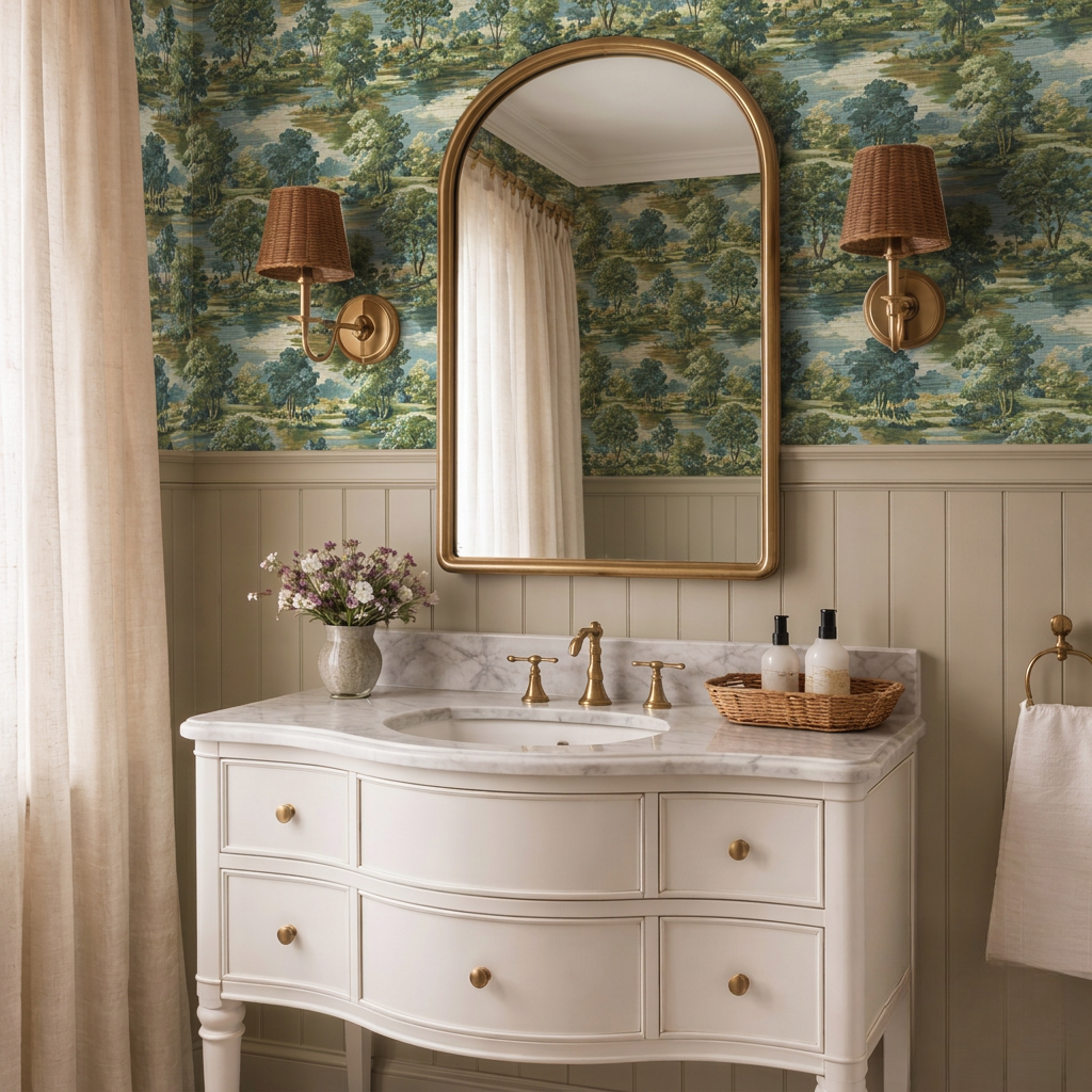 Midnight Spruce Faux Grasscloth Wallpaper