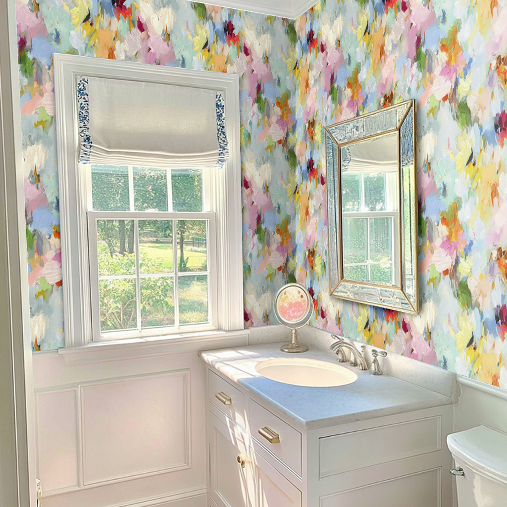 Painted Meadow Wallpaper