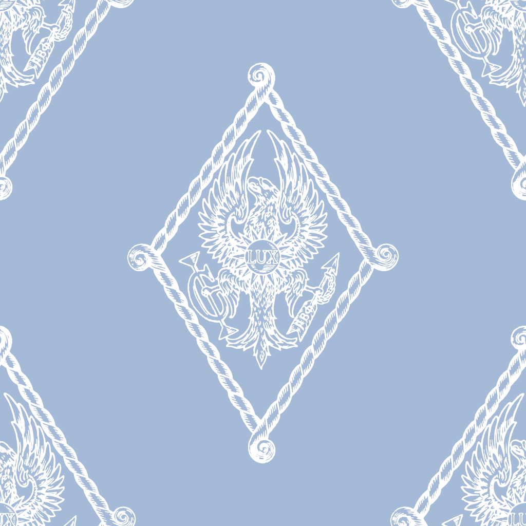 Pi Beta Phi Seal on Blue