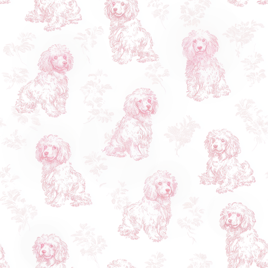 Pink Poodles Wallpaper