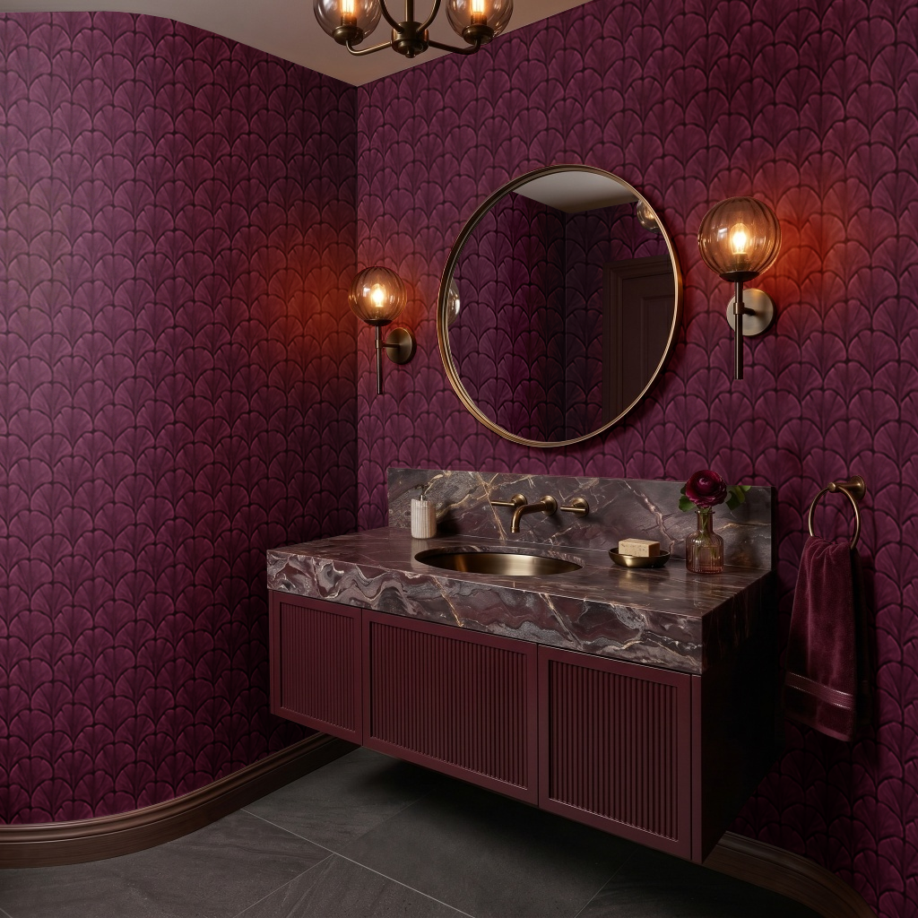 Plum Parlor Wallpaper