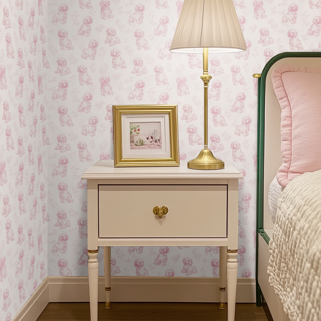 Pink Poodles Wallpaper