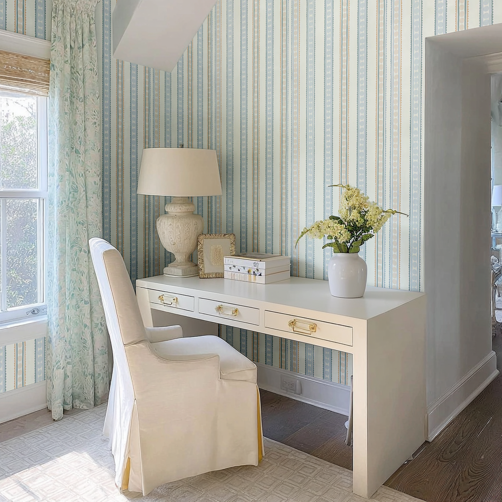 Ribbon Rows Wallpaper