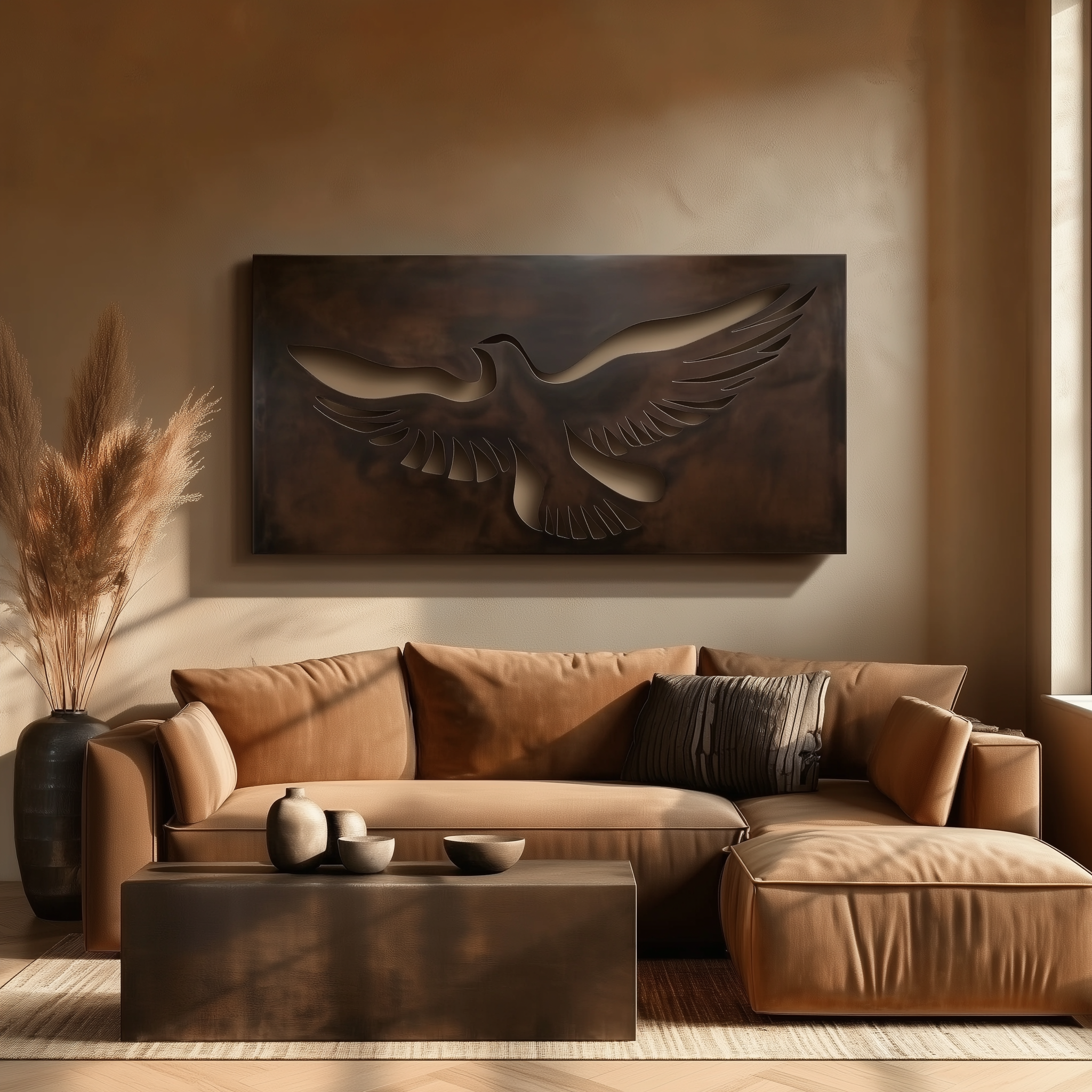 The Dove - Metal Wall Art - Umber