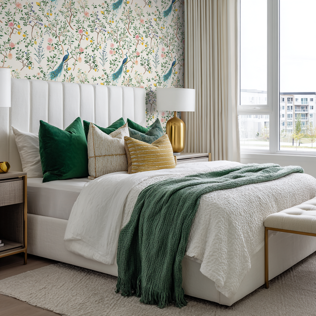 Tropical Peacock Wallpaper