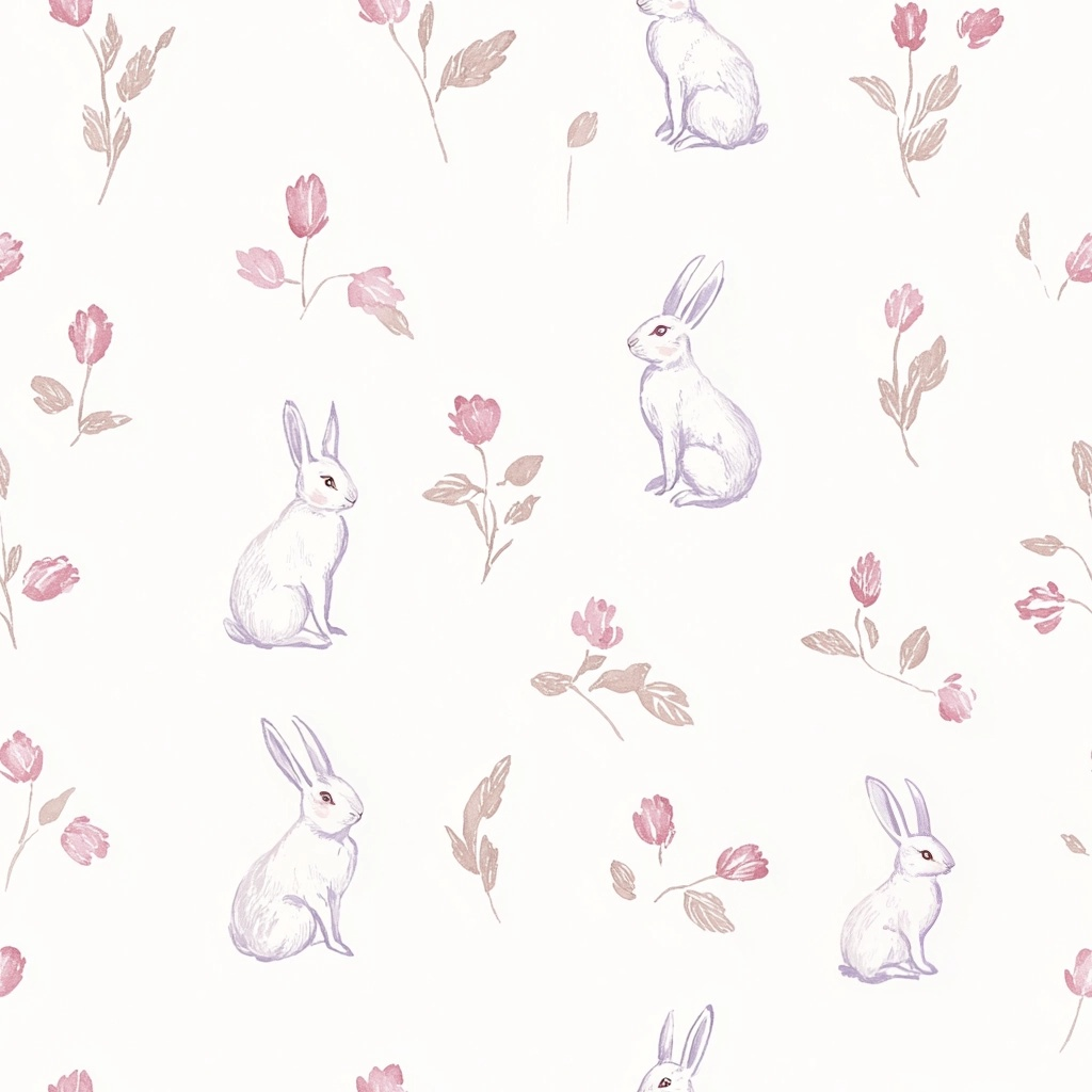 Tulips & Tails Wallpaper