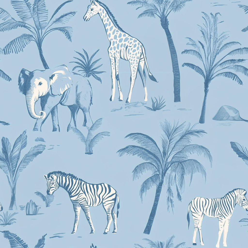 Vintage Safari Wallpaper