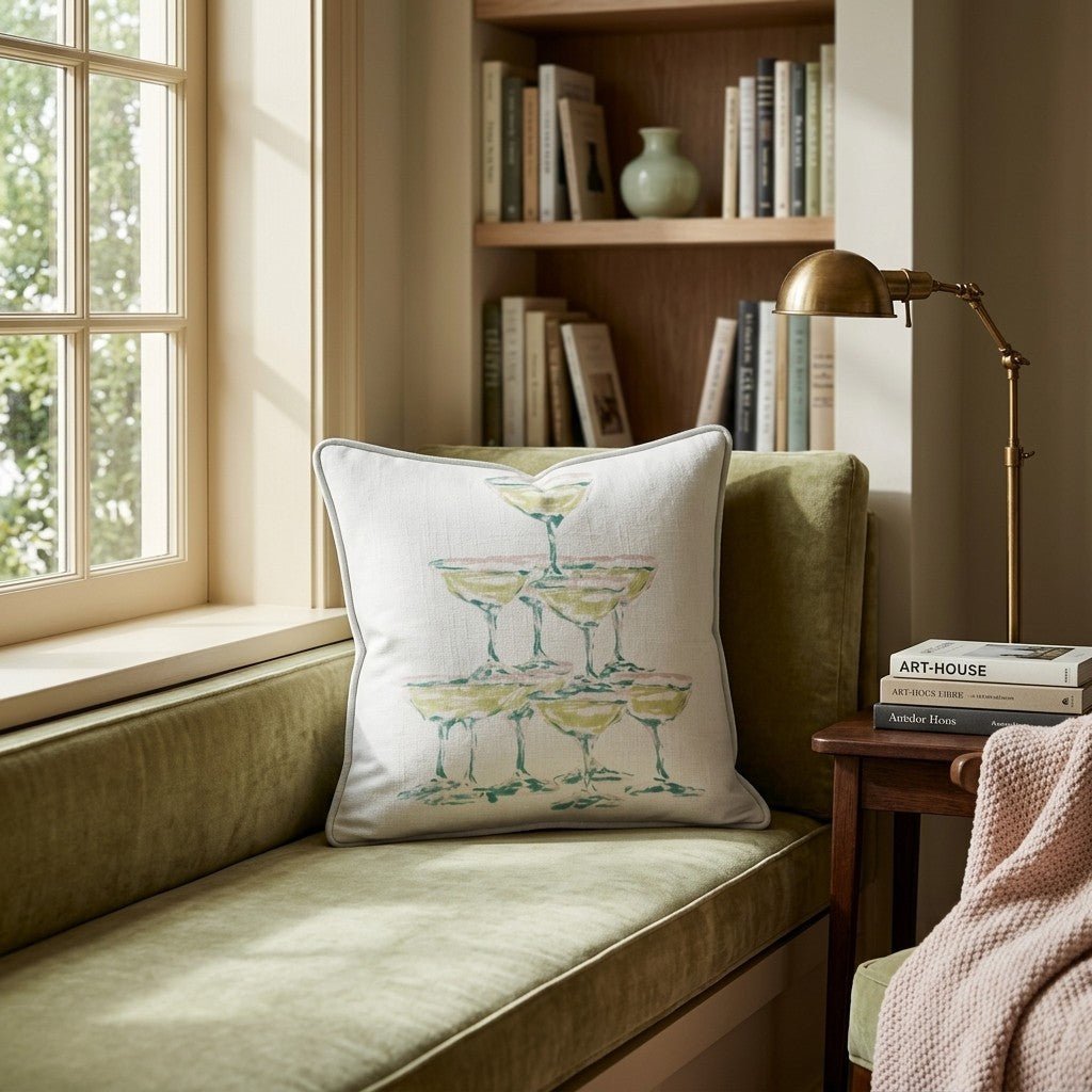 Abstract Champagne Tower Throw Pillow - Benton Lane Home - Hillcroft Home
