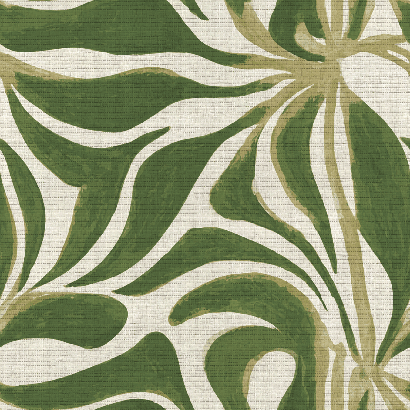 Abstract Flora Faux Grasscloth Wallpaper - Painted Paper
