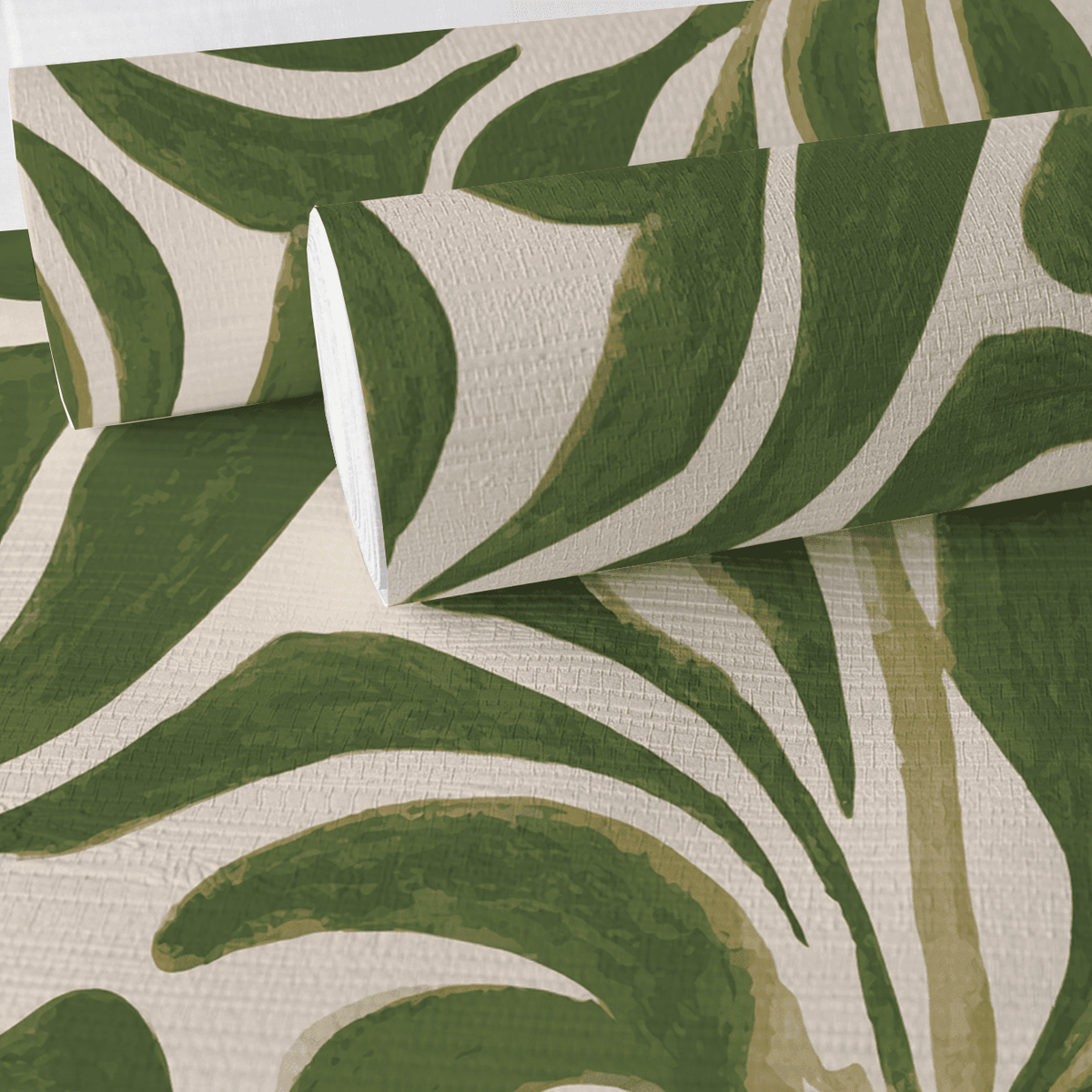 Abstract Flora Faux Grasscloth Wallpaper - Painted Paper