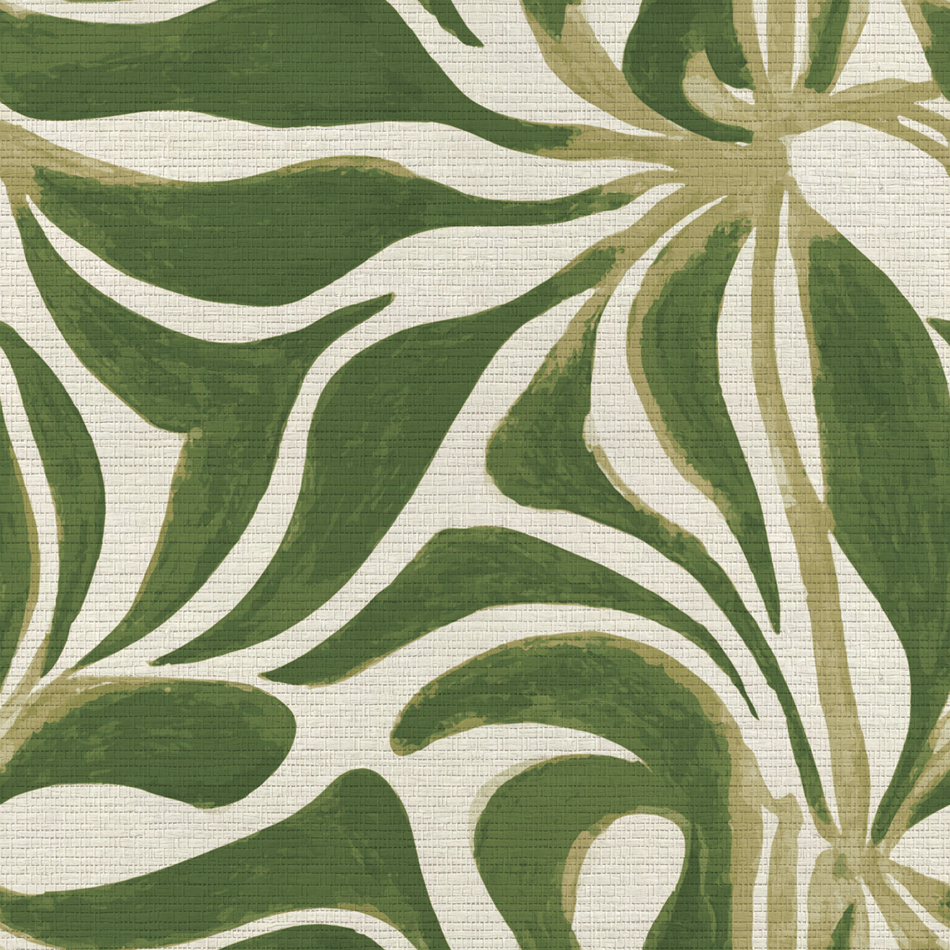 Abstract Flora Faux Grasscloth Wallpaper - Painted Paper