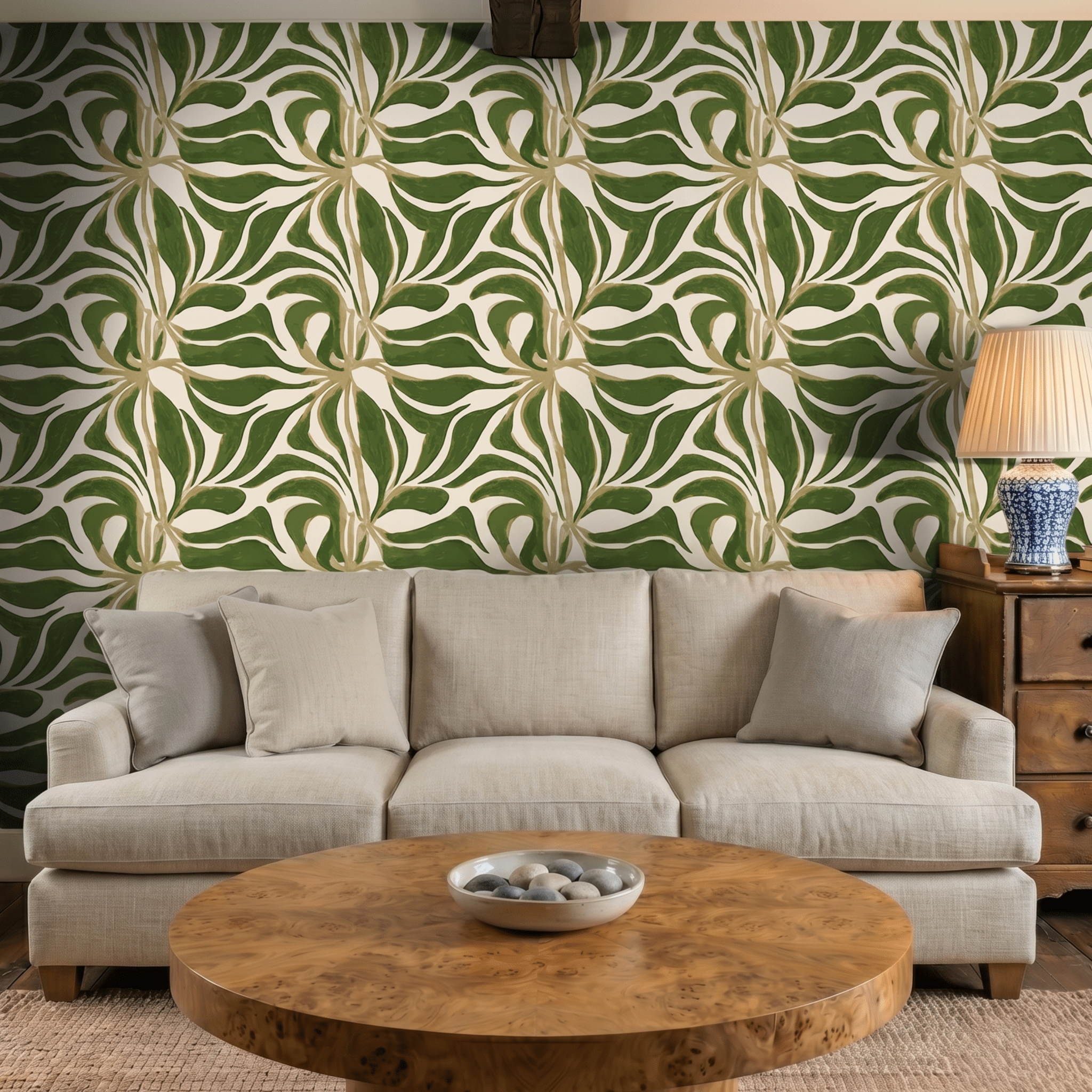 Abstract Flora Wallpaper - Painted Paper