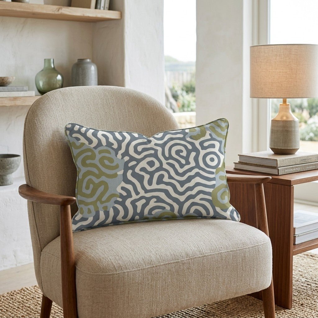 Abstract Margo Throw Pillow - Hillcroft Home