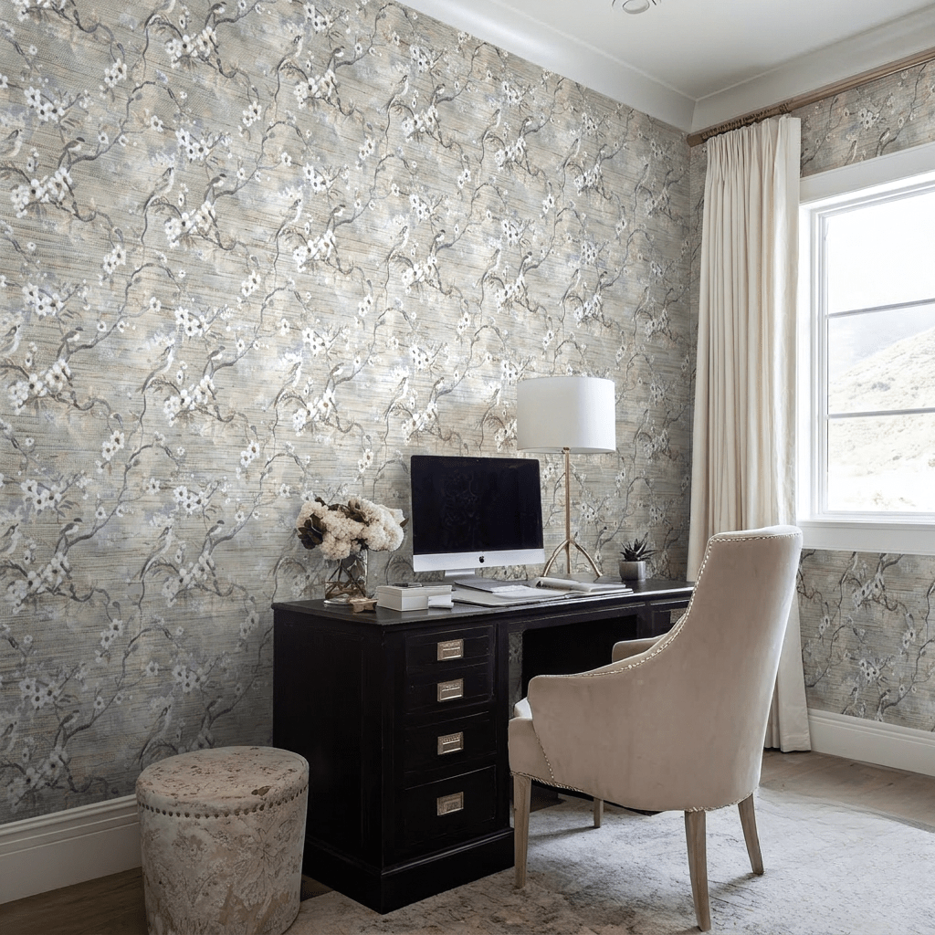 Ada Faux Grasscloth Wallpaper - Painted Paper