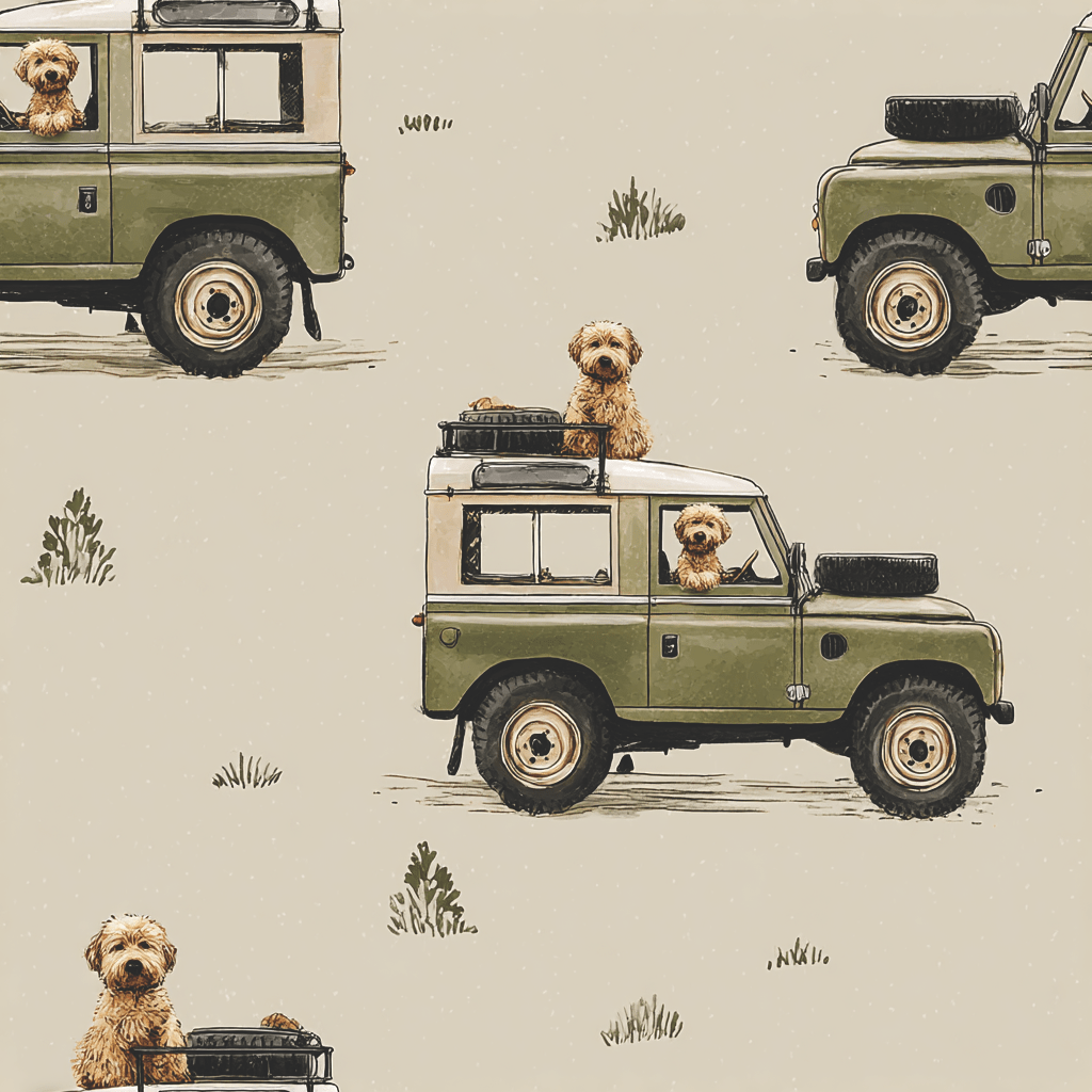 Adventure Wagon Wallpaper - Painted Paper