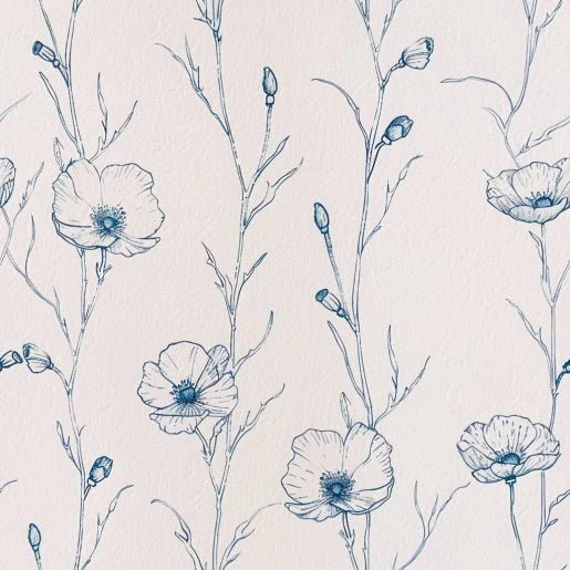 Alice Poppy Wallpaper - Benton Lane Home - Painted Paper