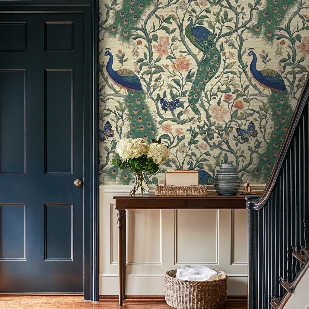 Alouette Faux Grasscloth Wallpaper - Painted Paper
