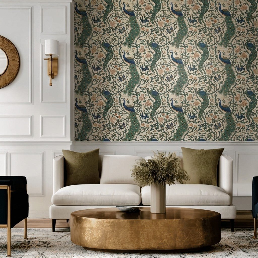 Alouette Faux Grasscloth Wallpaper - Painted Paper