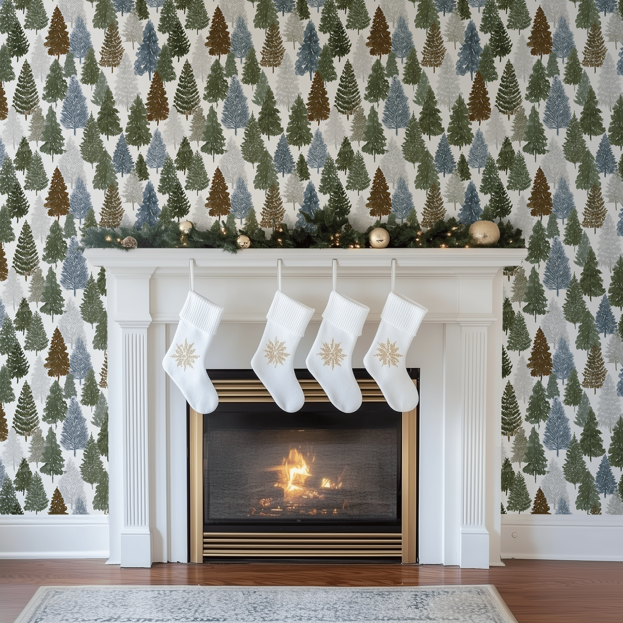 Alpine Grove Wallpaper - Benton Lane Home - Painted Paper