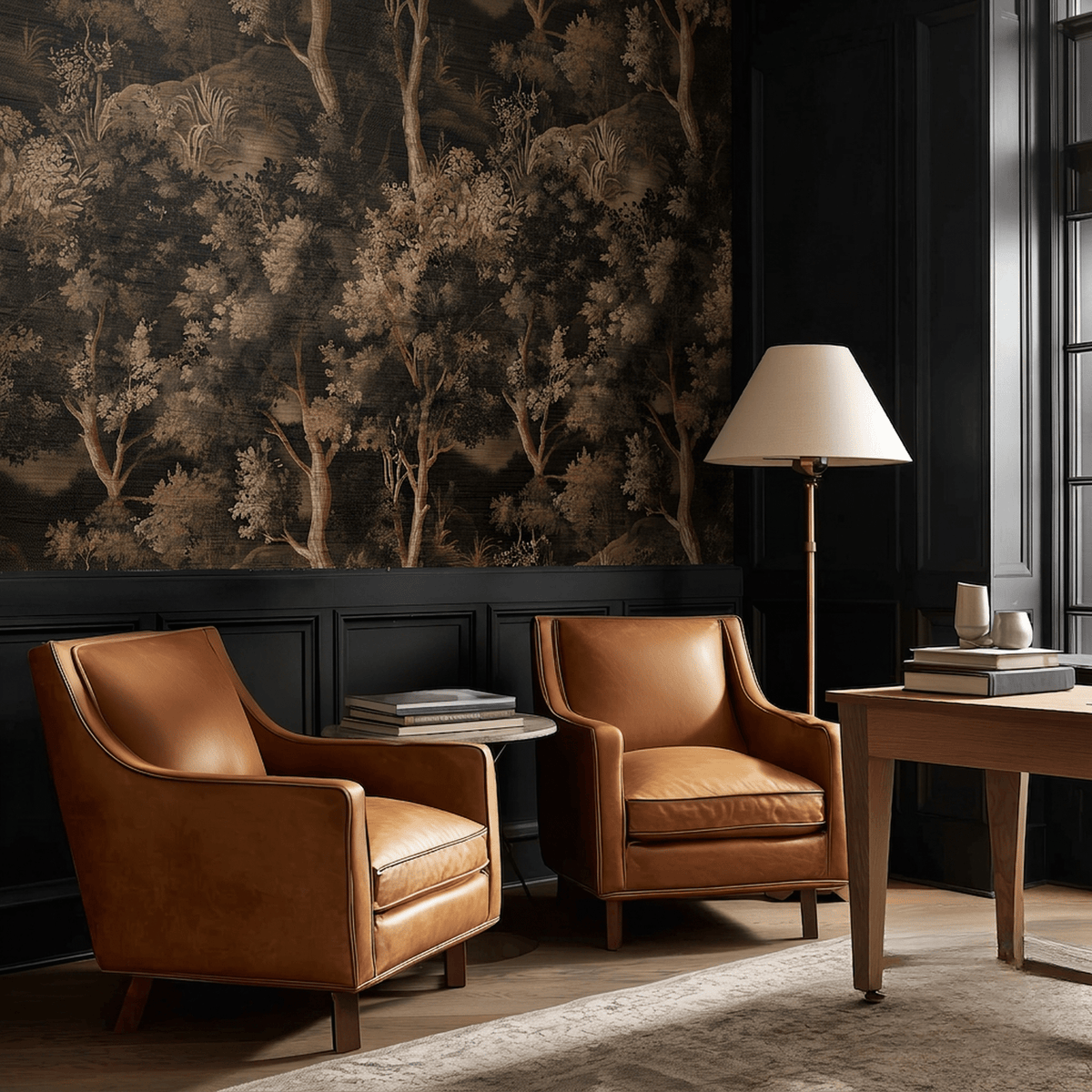 Amarante Faux Grasscloth Wallpaper - Painted Paper